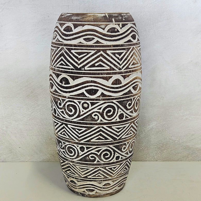Houten Vazen - whitewash finishing