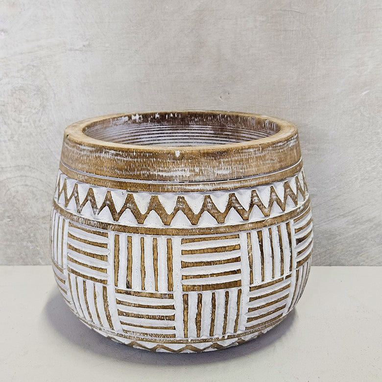 Houten potjes - whitewash