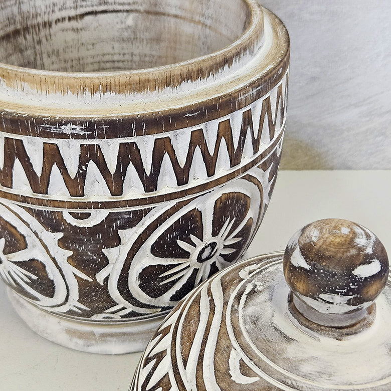Houten Pot whitewash