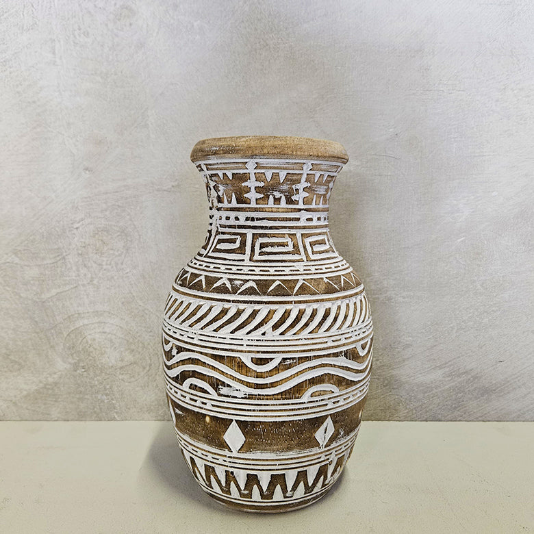 Houten Vazen - whitewash finishing