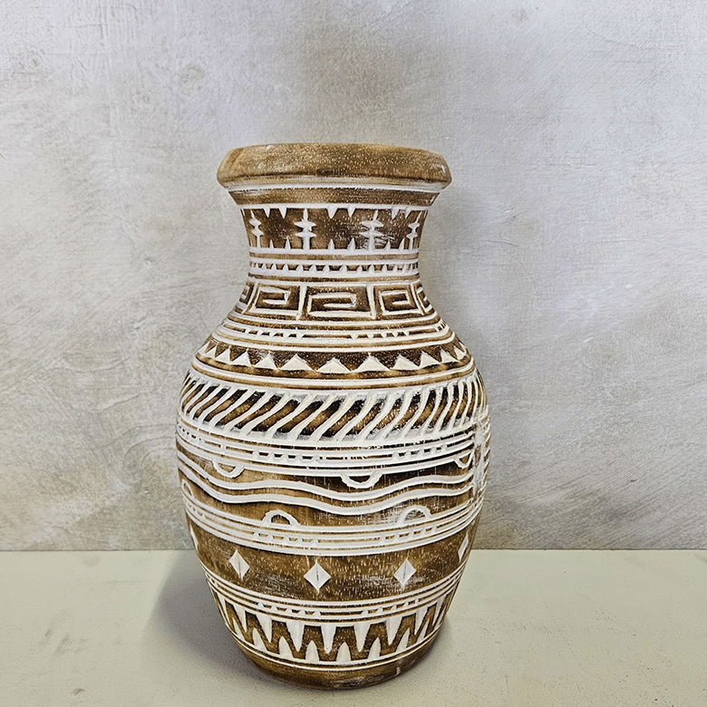 Houten Vazen - whitewash finishing
