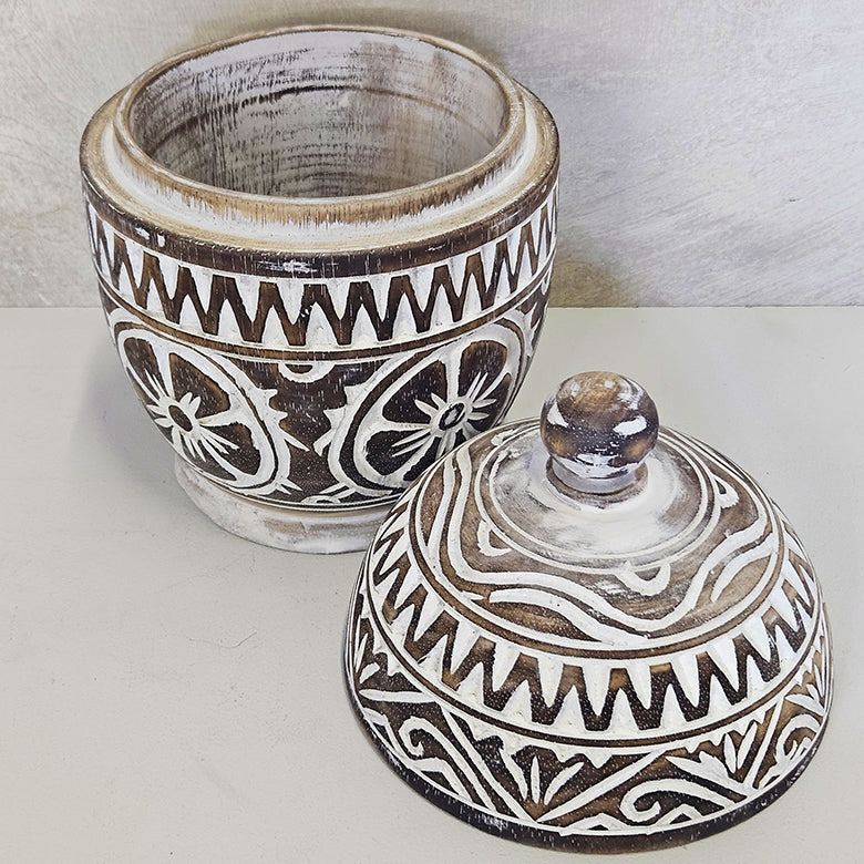 Houten Pot whitewash