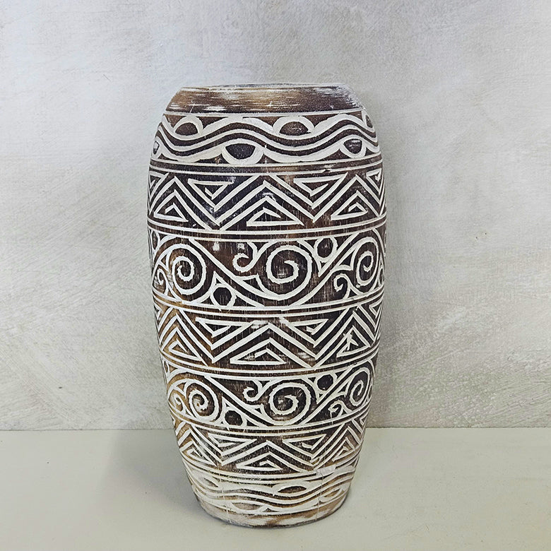 Houten Vazen - whitewash finishing