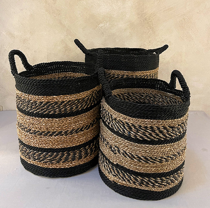 Mand met hengsels - zwart/naturel