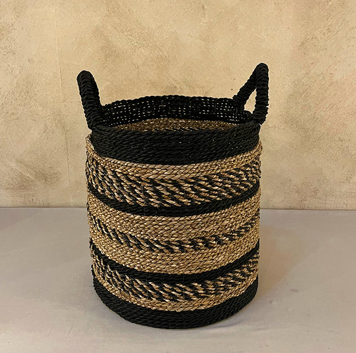 Mand met hengsels - zwart/naturel