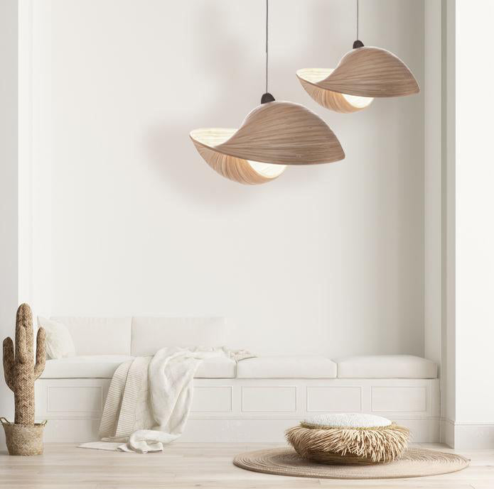 Bamboe hanglamp Shell